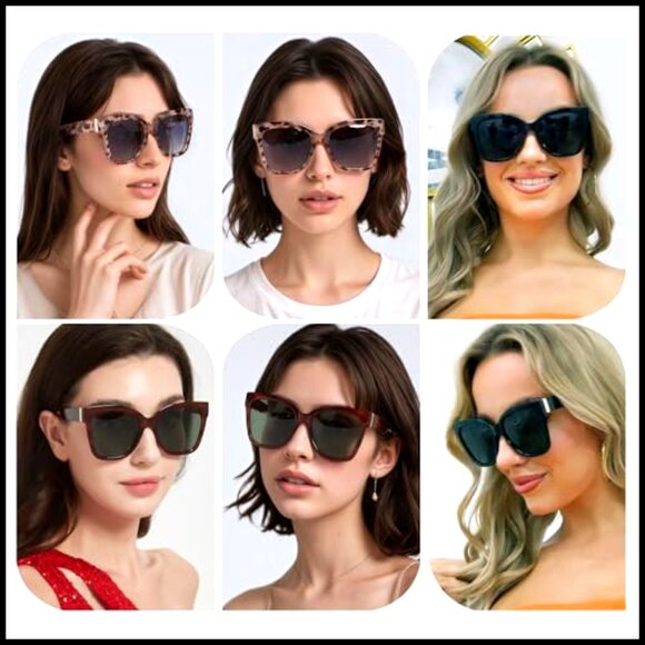 Trendy Oversized Cat Eye Polarized Sunglasses with TAC Lens main image 5